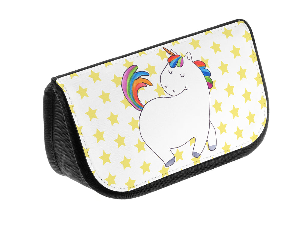 Kosmetiktasche Einhorn stolzierend Kosmetikbeutel, Kulturtasche, Kulturbeutel, Schminktasche, Make-Up Tasche, Einhorn, Einhörner, Einhorn Deko, Pegasus, Unicorn, stolz, anders, bunt, Pferd, Reiter, Reiten, Freundin, Geschenk