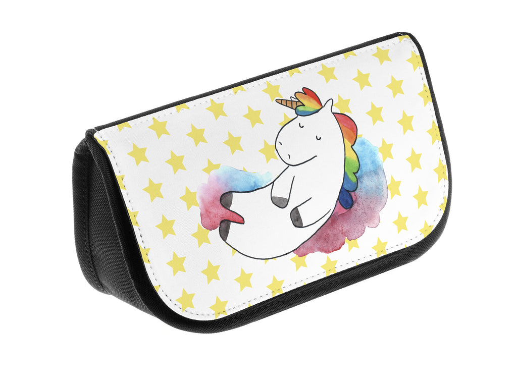 Kosmetiktasche Einhorn Wolke 7 Kosmetikbeutel, Kulturtasche, Kulturbeutel, Schminktasche, Make-Up Tasche, Einhorn, Einhörner, Einhorn Deko, Pegasus, Unicorn, verliebt, Menschen, witzig, lustig, Geschenk, Glaube, Realität, Lächeln