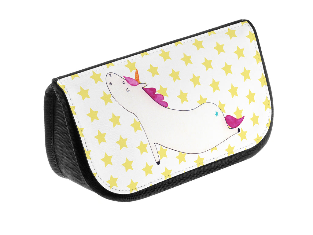Kosmetiktasche Einhorn Yoga Kosmetikbeutel, Kulturtasche, Kulturbeutel, Schminktasche, Make-Up Tasche, Einhorn, Einhörner, Einhorn Deko, Pegasus, Unicorn, Yoga, Namaste, Achtsamkeit, Entspannung, Joga, Yogamatte, Sport, lustig, witzig, süß