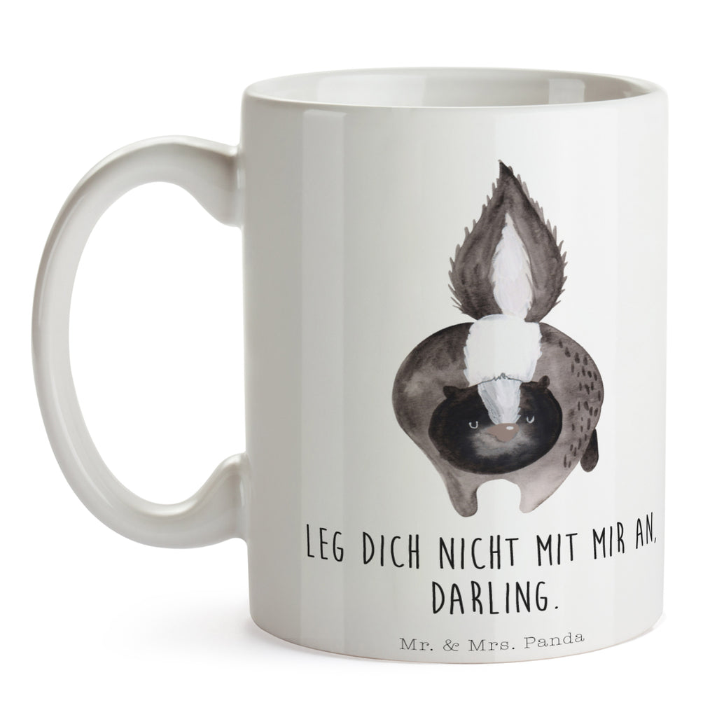 Tasse Stinktier Angriff Stinktier, Skunk, Wildtier, Raubtier, Stinker, Stinki, wütend, Drohung Becher, Kaffeetasse, Kaffeebecher, Tee, Frühstück, Büro  Stinktier, Skunk