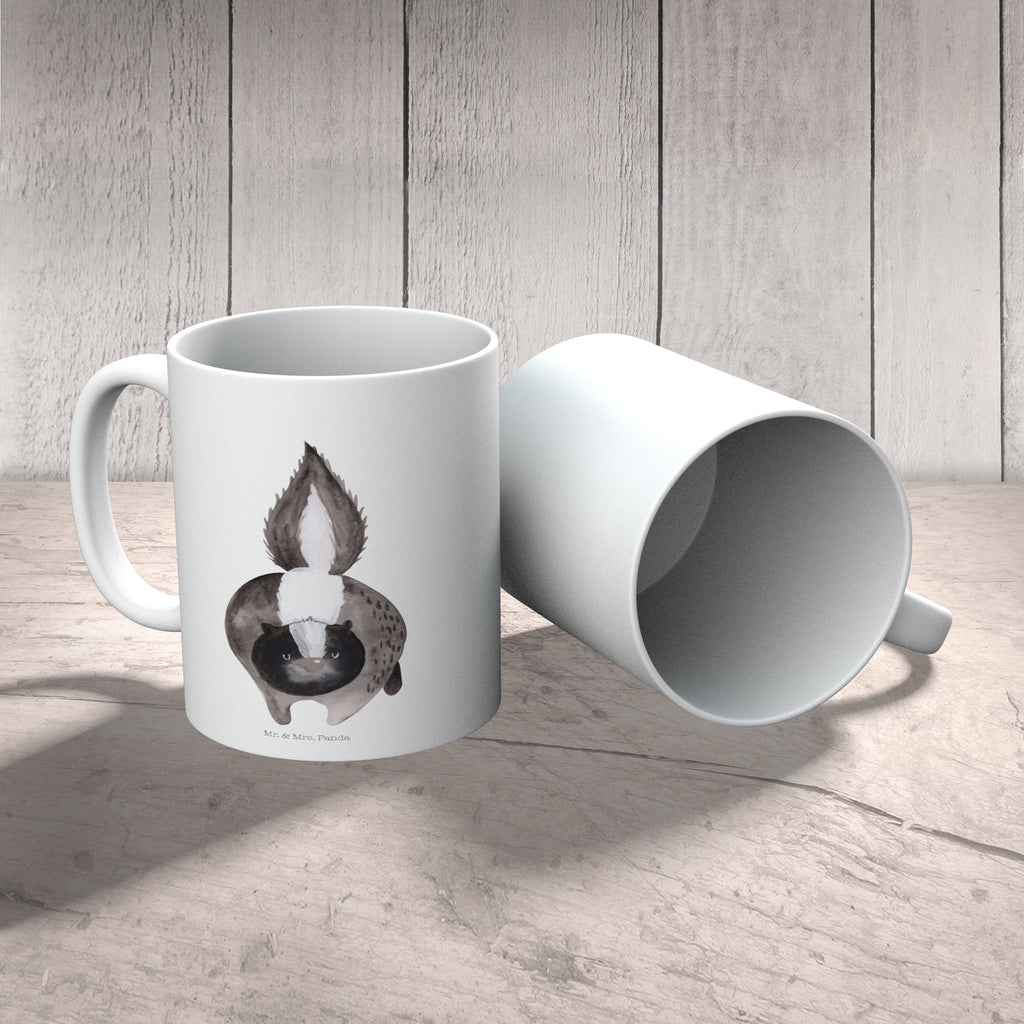 Tasse Stinktier Angriff Stinktier, Skunk, Wildtier, Raubtier, Stinker, Stinki, wütend, Drohung Becher, Kaffeetasse, Kaffeebecher, Tee, Frühstück, Büro  Stinktier, Skunk