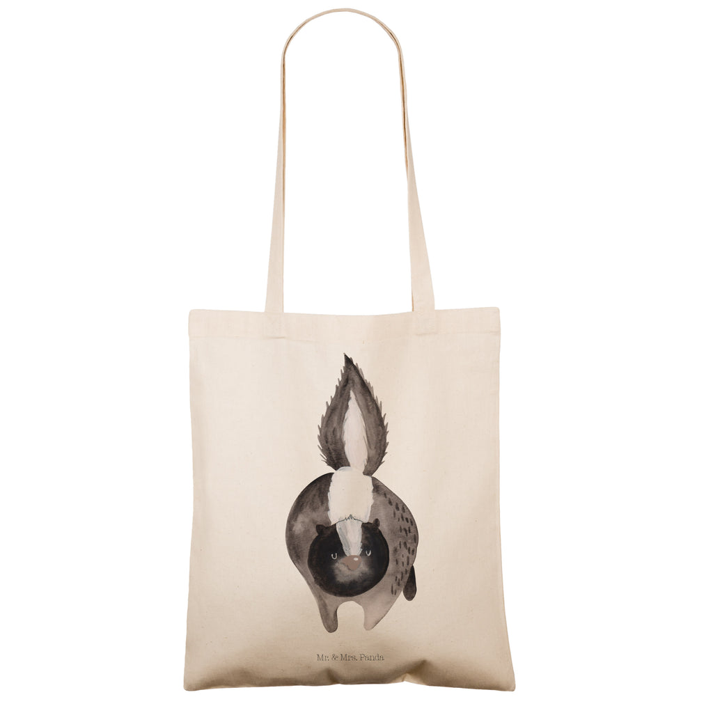 Tragetasche Stinktier Angriff Beuteltasche, Beutel, Einkaufstasche, Jutebeutel, Stoffbeutel, Stinktier, Skunk, Wildtier, Raubtier, Stinker, Stinki, wütend, Drohung