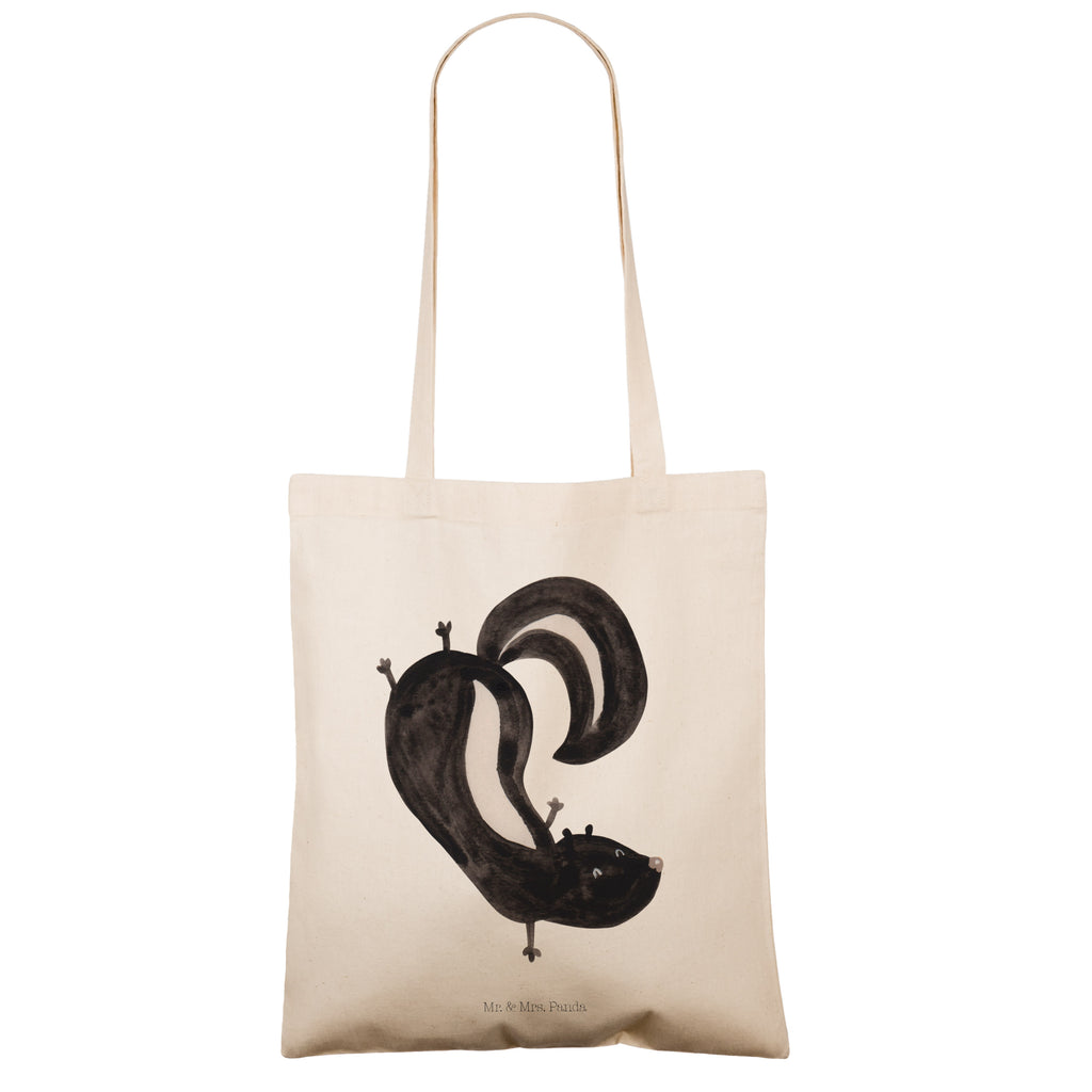Tragetasche Stinktier Handstand Beuteltasche, Beutel, Einkaufstasche, Jutebeutel, Stoffbeutel, Stinktier, Skunk, Wildtier, Raubtier, Stinker, Stinki, Spielplatz, verpielt, Kind