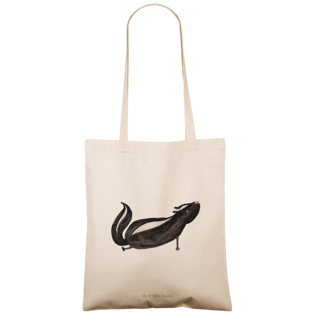 Tragetasche Stinktier Yoga Beuteltasche, Beutel, Einkaufstasche, Jutebeutel, Stoffbeutel, Stinktier, Skunk, Wildtier, Raubtier, Stinker, Stinki, Yoga, Namaste, Lebe, Liebe, Lache