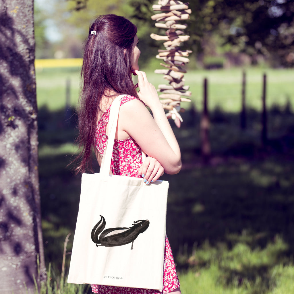 Tragetasche Stinktier Yoga Beuteltasche, Beutel, Einkaufstasche, Jutebeutel, Stoffbeutel, Stinktier, Skunk, Wildtier, Raubtier, Stinker, Stinki, Yoga, Namaste, Lebe, Liebe, Lache