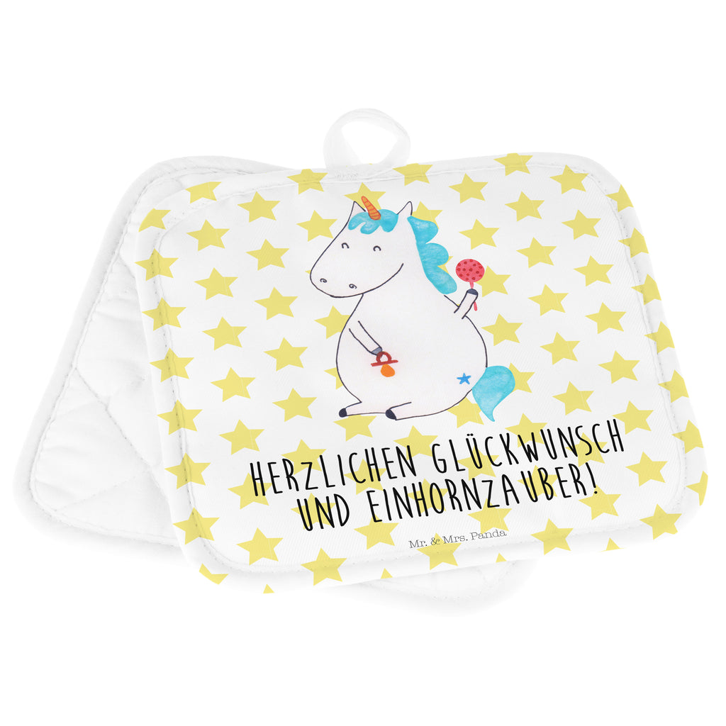 2er Set Topflappen  Einhorn Baby Topflappen, Topfuntersetzer, Ofenhandschuh, Topflappen Set, Topflappen lustig, Topflappen mit Spruch, Einhorn, Einhörner, Einhorn Deko, Pegasus, Unicorn, Mutter, Geburt, Geburtstag, erstes Kind, Baby, Babyglück, Nachwuchs, Eltern, Party, Kind, Schnuller
