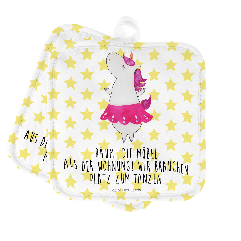 2er Set Topflappen  Einhorn Ballerina Topflappen, Topfuntersetzer, Ofenhandschuh, Topflappen Set, Topflappen lustig, Topflappen mit Spruch, Einhorn, Einhörner, Einhorn Deko, Pegasus, Unicorn, Tanzen, Ballerina, Party, Wohnung, Spaß, Feiern, Geburtstag, Tänzerin, Lebenslust, Lebensfreude