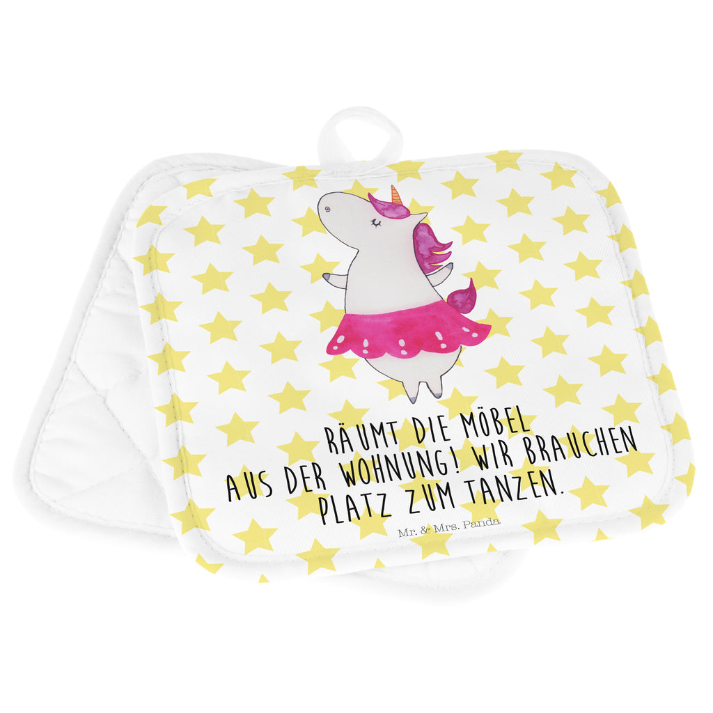 2er Set Topflappen  Einhorn Ballerina Topflappen, Topfuntersetzer, Ofenhandschuh, Topflappen Set, Topflappen lustig, Topflappen mit Spruch, Einhorn, Einhörner, Einhorn Deko, Pegasus, Unicorn, Tanzen, Ballerina, Party, Wohnung, Spaß, Feiern, Geburtstag, Tänzerin, Lebenslust, Lebensfreude