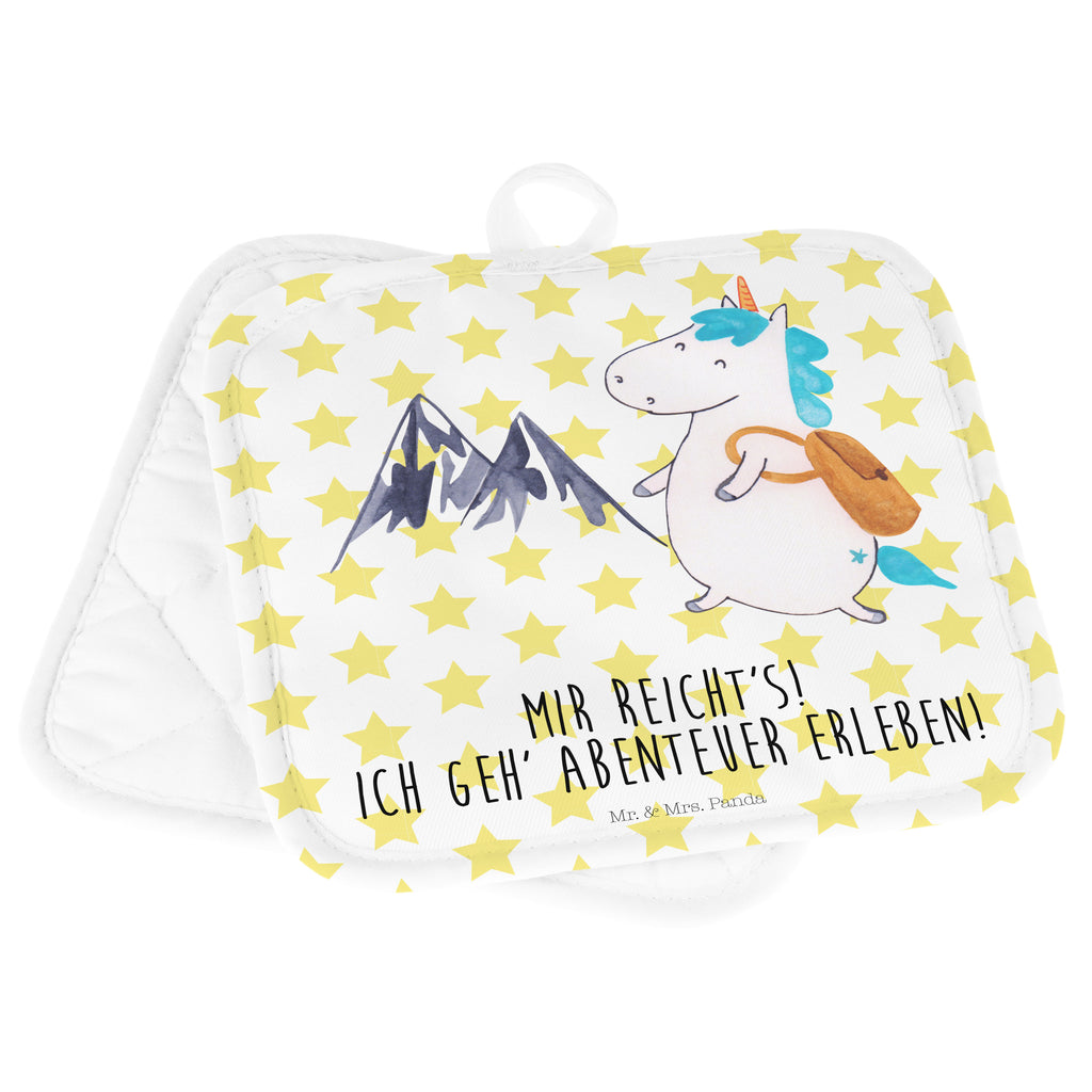 2er Set Topflappen  Einhorn Bergsteiger Topflappen, Topfuntersetzer, Ofenhandschuh, Topflappen Set, Topflappen lustig, Topflappen mit Spruch, Einhorn, Einhörner, Einhorn Deko, Pegasus, Unicorn, Bergsteiger, Abenteuer, Berge, Abenteurer, Weltenbummler, Weltreise, Reisen, Urlaub, Entdecker