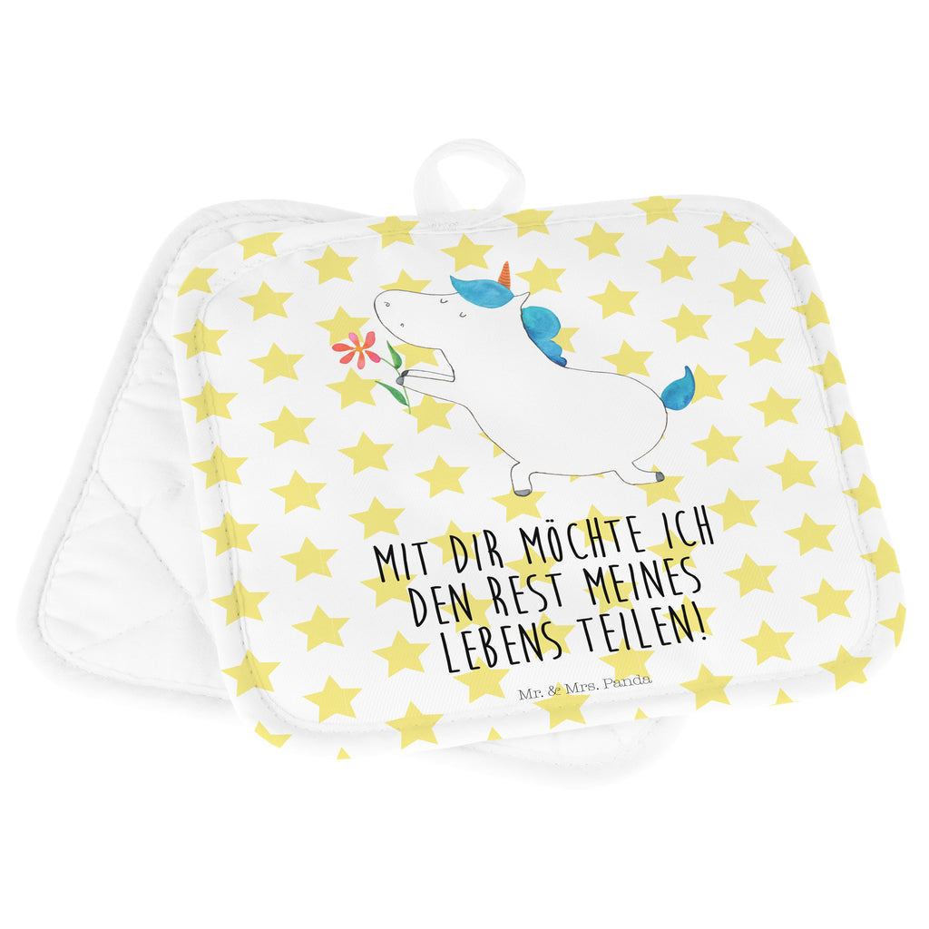 2er Set Topflappen  Einhorn Blume Topflappen, Topfuntersetzer, Ofenhandschuh, Topflappen Set, Topflappen lustig, Topflappen mit Spruch, Einhorn, Einhörner, Einhorn Deko, Pegasus, Unicorn, Liebe, Liebesbeweis, Antrag, Heiratsantrag, Verlobung, Ehepaar, Pärchen, Partner, Freund, Freundin, Ehe, heiraten