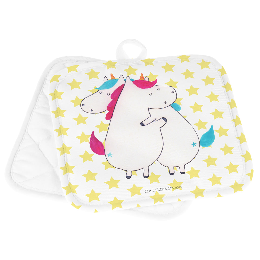 2er Set Topflappen  Einhörner Umarmen Topflappen, Topfuntersetzer, Ofenhandschuh, Topflappen Set, Topflappen lustig, Topflappen mit Spruch, Einhorn, Einhörner, Einhorn Deko, Pegasus, Unicorn, Freundinnen, Freundin, BFF, Schwester, Schwestern, Familie, Geschwister, Sister, Liebe