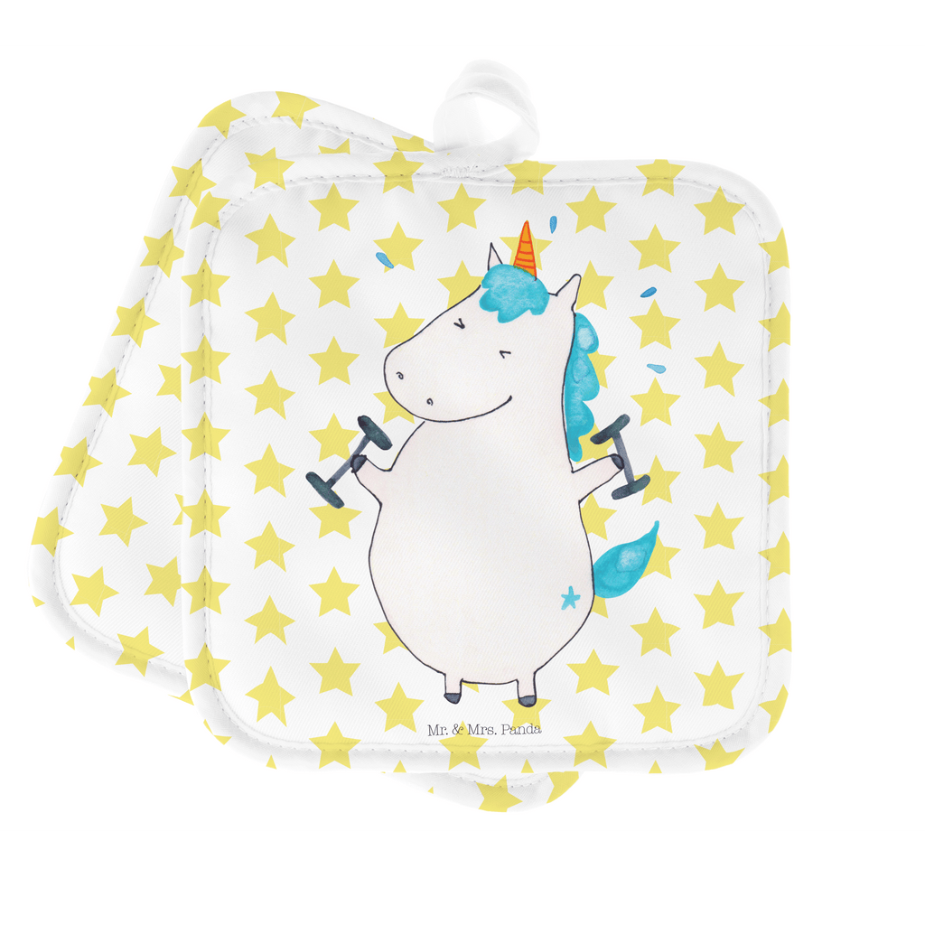 2er Set Topflappen  Einhorn Fitness Topflappen, Topfuntersetzer, Ofenhandschuh, Topflappen Set, Topflappen lustig, Topflappen mit Spruch, Einhorn, Einhörner, Einhorn Deko, Pegasus, Unicorn, Gym, Fitness, Fitnessstudio, Diät, Abnehmen, Sport, Pumpen, Geräte, Sixpack