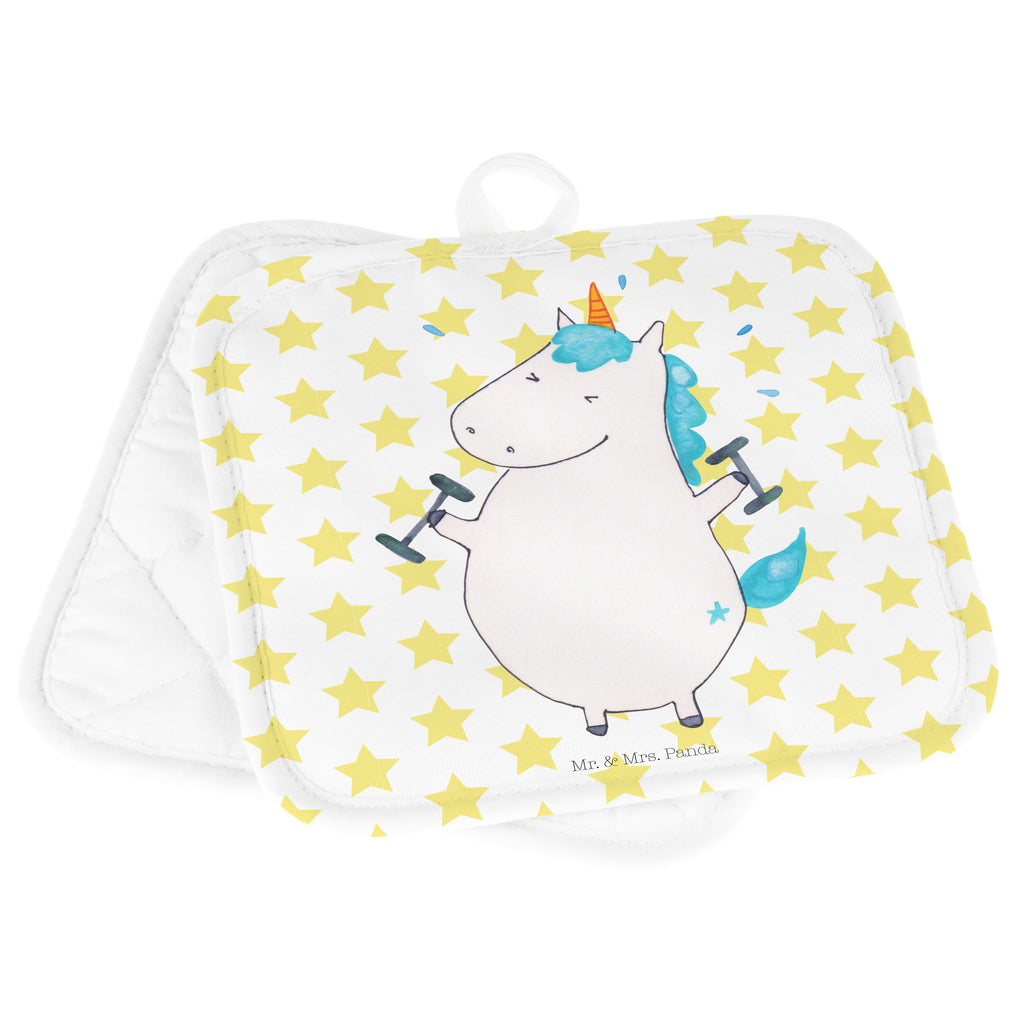 2er Set Topflappen  Einhorn Fitness Topflappen, Topfuntersetzer, Ofenhandschuh, Topflappen Set, Topflappen lustig, Topflappen mit Spruch, Einhorn, Einhörner, Einhorn Deko, Pegasus, Unicorn, Gym, Fitness, Fitnessstudio, Diät, Abnehmen, Sport, Pumpen, Geräte, Sixpack