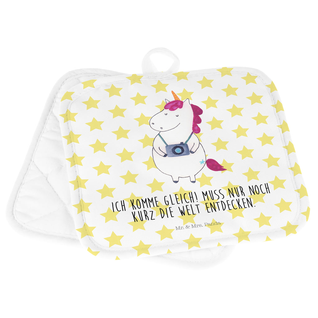 2er Set Topflappen  Einhorn Fotograf Topflappen, Topfuntersetzer, Ofenhandschuh, Topflappen Set, Topflappen lustig, Topflappen mit Spruch, Einhorn, Einhörner, Einhorn Deko, Pegasus, Unicorn, Fotograf, Fotografie, Kamera, Reisen, Weltreise, Weltenbummler, Urlaub, Tourist, Kurztrip, Reise, Städtereise