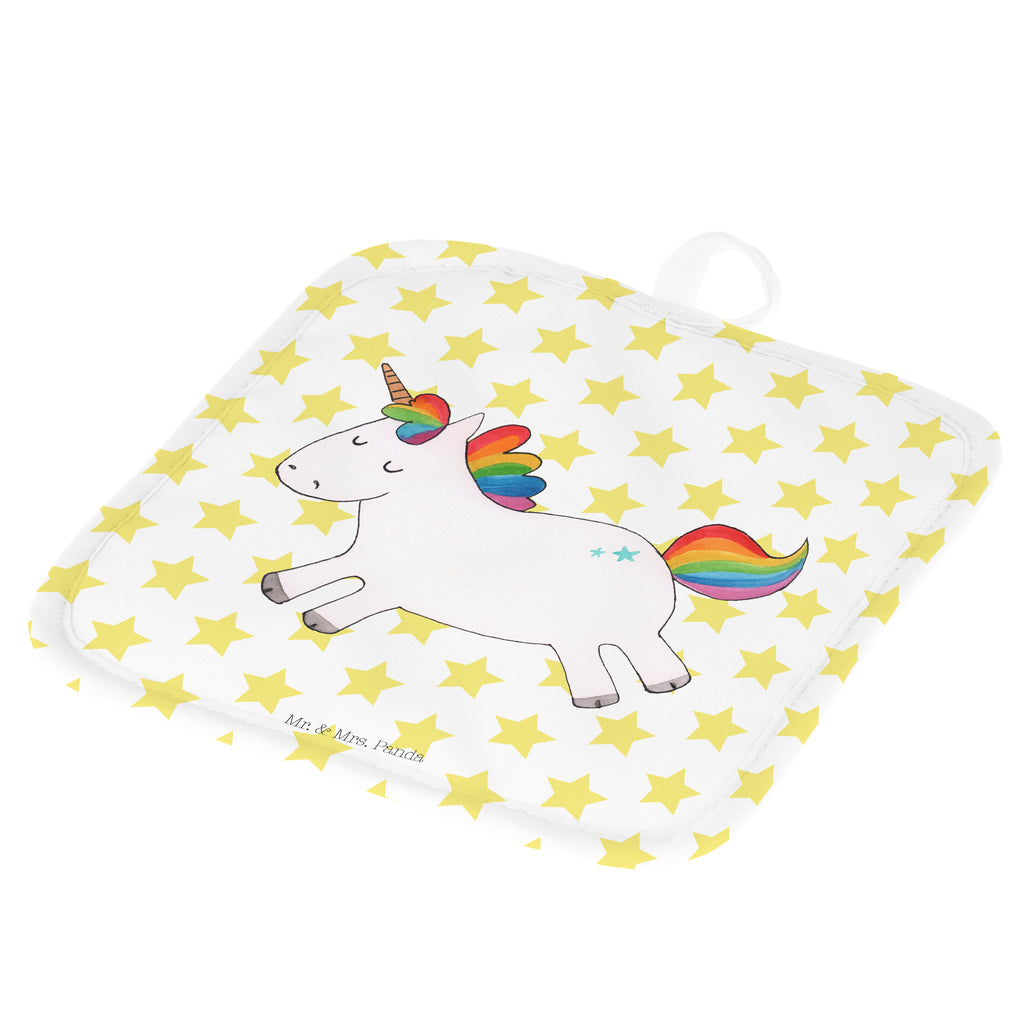 2er Set Topflappen  Einhorn Happy Topflappen, Topfuntersetzer, Ofenhandschuh, Topflappen Set, Topflappen lustig, Topflappen mit Spruch, Einhorn, Einhörner, Einhorn Deko, Pegasus, Unicorn, glücklich, fröhlich, Spaß, Freude, Lebensfreude, witzig, spannend, Lächeln, Lachen