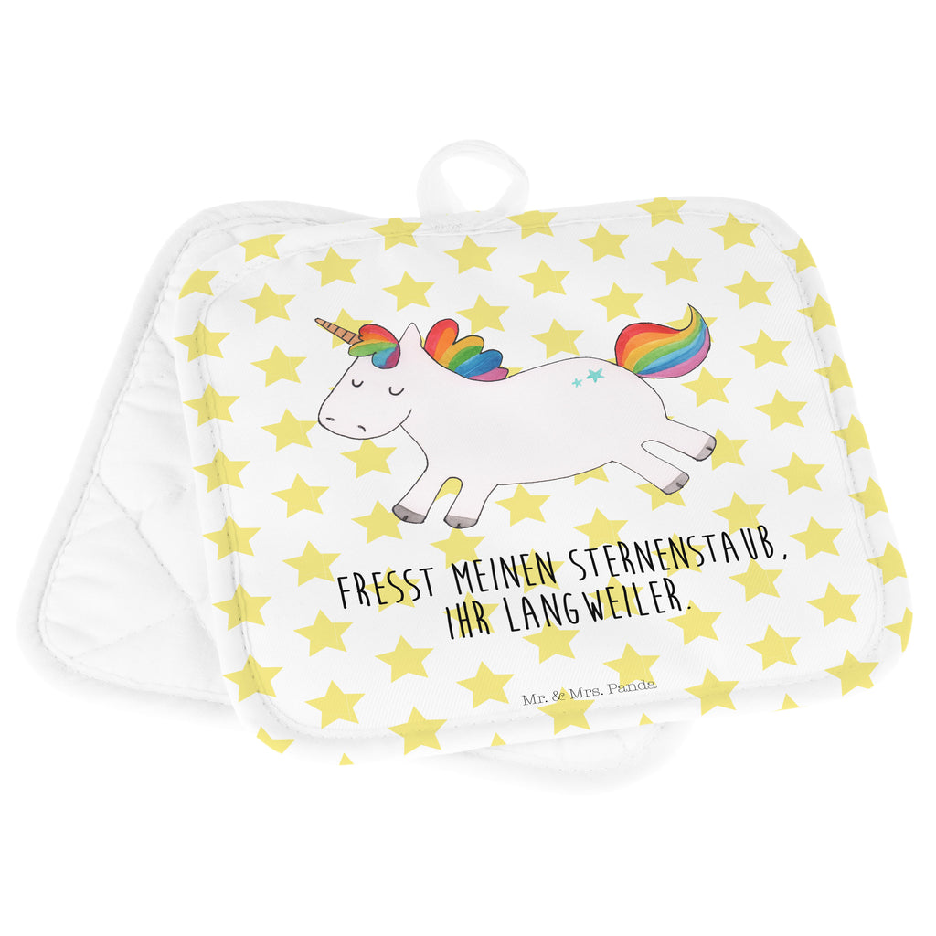 2er Set Topflappen  Einhorn Happy Topflappen, Topfuntersetzer, Ofenhandschuh, Topflappen Set, Topflappen lustig, Topflappen mit Spruch, Einhorn, Einhörner, Einhorn Deko, Pegasus, Unicorn, glücklich, fröhlich, Spaß, Freude, Lebensfreude, witzig, spannend, Lächeln, Lachen