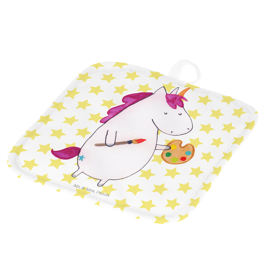 2er Set Topflappen  Einhorn Künstler Topflappen, Topfuntersetzer, Ofenhandschuh, Topflappen Set, Topflappen lustig, Topflappen mit Spruch, Einhorn, Einhörner, Einhorn Deko, Pegasus, Unicorn, Englisch, Künstler, Artist, Malen, Zeichnen, Welt, Farbe, Stift, Pinsel, Geschenk, Maler