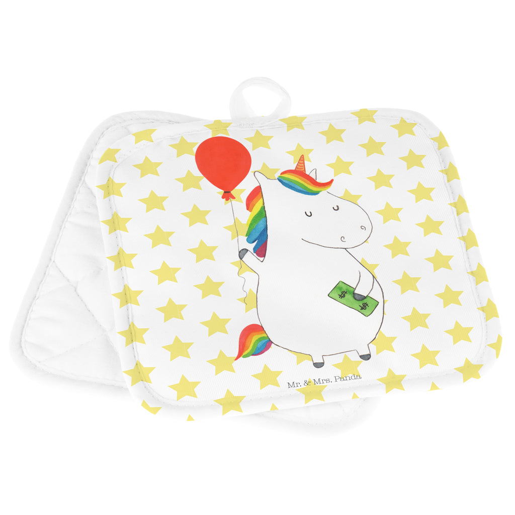 2er Set Topflappen  Einhorn Luftballon Topflappen, Topfuntersetzer, Ofenhandschuh, Topflappen Set, Topflappen lustig, Topflappen mit Spruch, Einhorn, Einhörner, Einhorn Deko, Pegasus, Unicorn, Luftballon, Geld, Lebenslust, Freude, Geschenk, Freundin