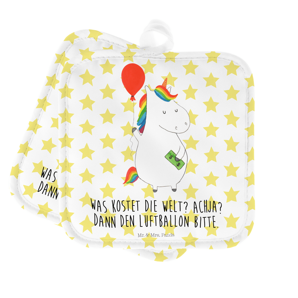 2er Set Topflappen  Einhorn Luftballon Topflappen, Topfuntersetzer, Ofenhandschuh, Topflappen Set, Topflappen lustig, Topflappen mit Spruch, Einhorn, Einhörner, Einhorn Deko, Pegasus, Unicorn, Luftballon, Geld, Lebenslust, Freude, Geschenk, Freundin