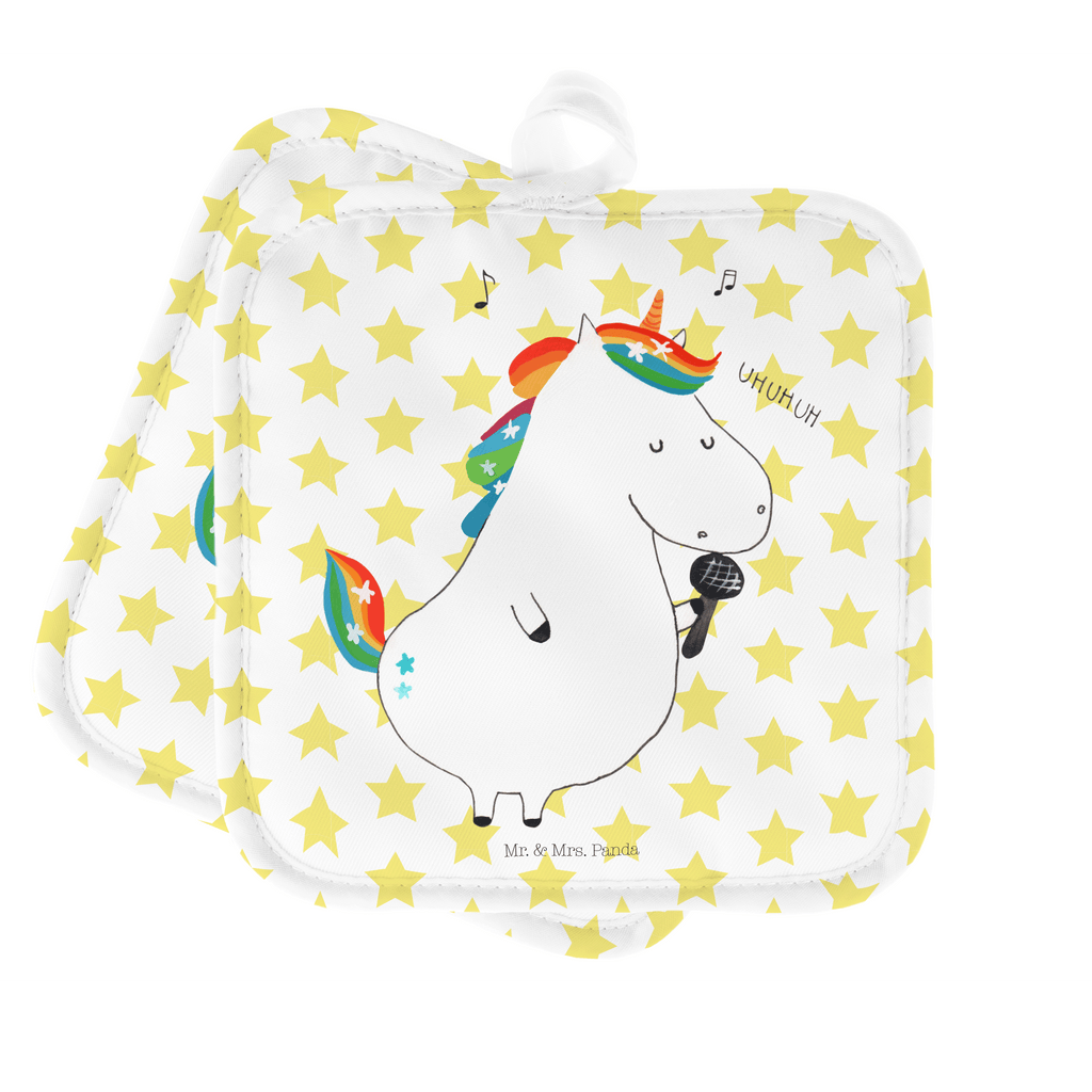 2er Set Topflappen  Einhorn Sänger Topflappen, Topfuntersetzer, Ofenhandschuh, Topflappen Set, Topflappen lustig, Topflappen mit Spruch, Einhorn, Einhörner, Einhorn Deko, Pegasus, Unicorn, Glitzer, Konfetti, Party, Geburtstag, Feier, Fest, Disco, Sängerin, Sänger, Freundin