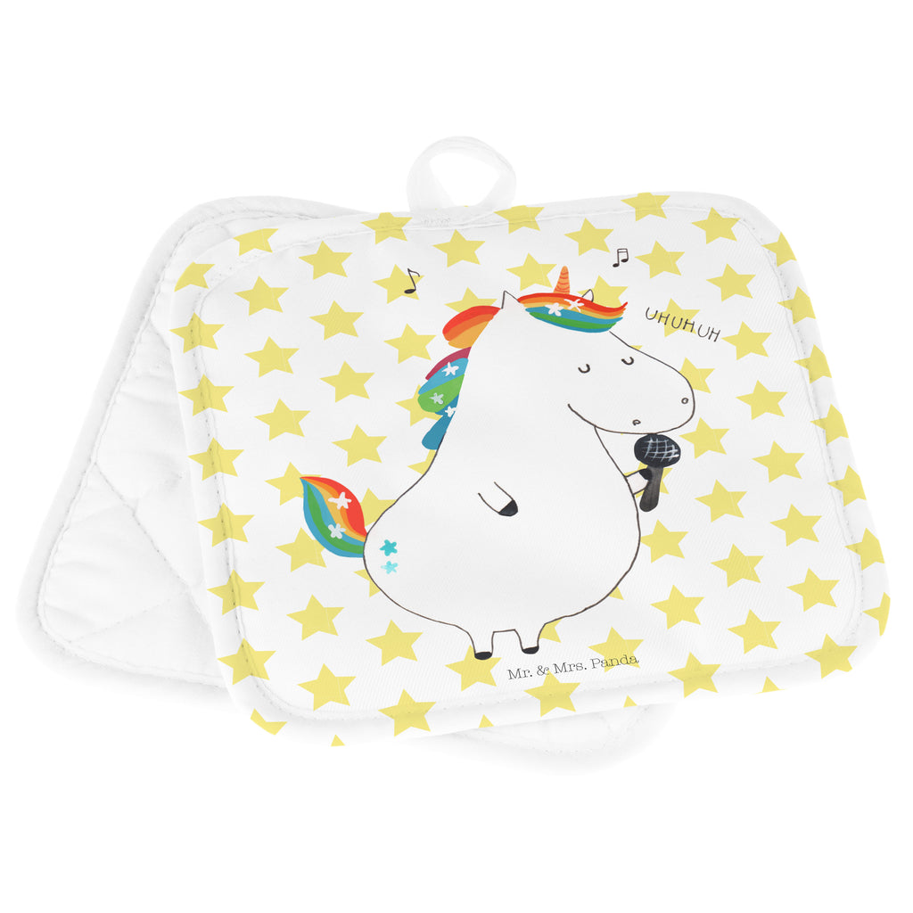 2er Set Topflappen  Einhorn Sänger Topflappen, Topfuntersetzer, Ofenhandschuh, Topflappen Set, Topflappen lustig, Topflappen mit Spruch, Einhorn, Einhörner, Einhorn Deko, Pegasus, Unicorn, Glitzer, Konfetti, Party, Geburtstag, Feier, Fest, Disco, Sängerin, Sänger, Freundin