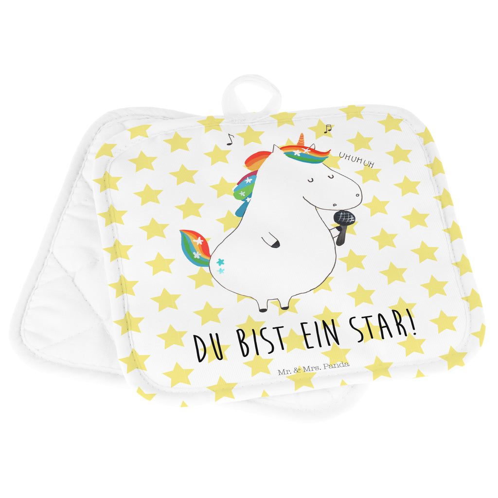 2er Set Topflappen  Einhorn Sänger Topflappen, Topfuntersetzer, Ofenhandschuh, Topflappen Set, Topflappen lustig, Topflappen mit Spruch, Einhorn, Einhörner, Einhorn Deko, Pegasus, Unicorn, Glitzer, Konfetti, Party, Geburtstag, Feier, Fest, Disco, Sängerin, Sänger, Freundin