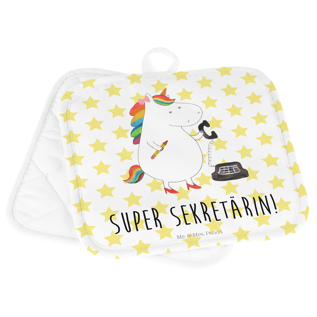 2er Set Topflappen  Einhorn Sekretärin Topflappen, Topfuntersetzer, Ofenhandschuh, Topflappen Set, Topflappen lustig, Topflappen mit Spruch, Einhorn, Einhörner, Einhorn Deko, Pegasus, Unicorn, Sekretärin, Büro, Rechtsanwältin, Rechtsanwaltsgehilfin, Steuerbüro, Steuerkanzlei, Bürokraft, Bürohilfe