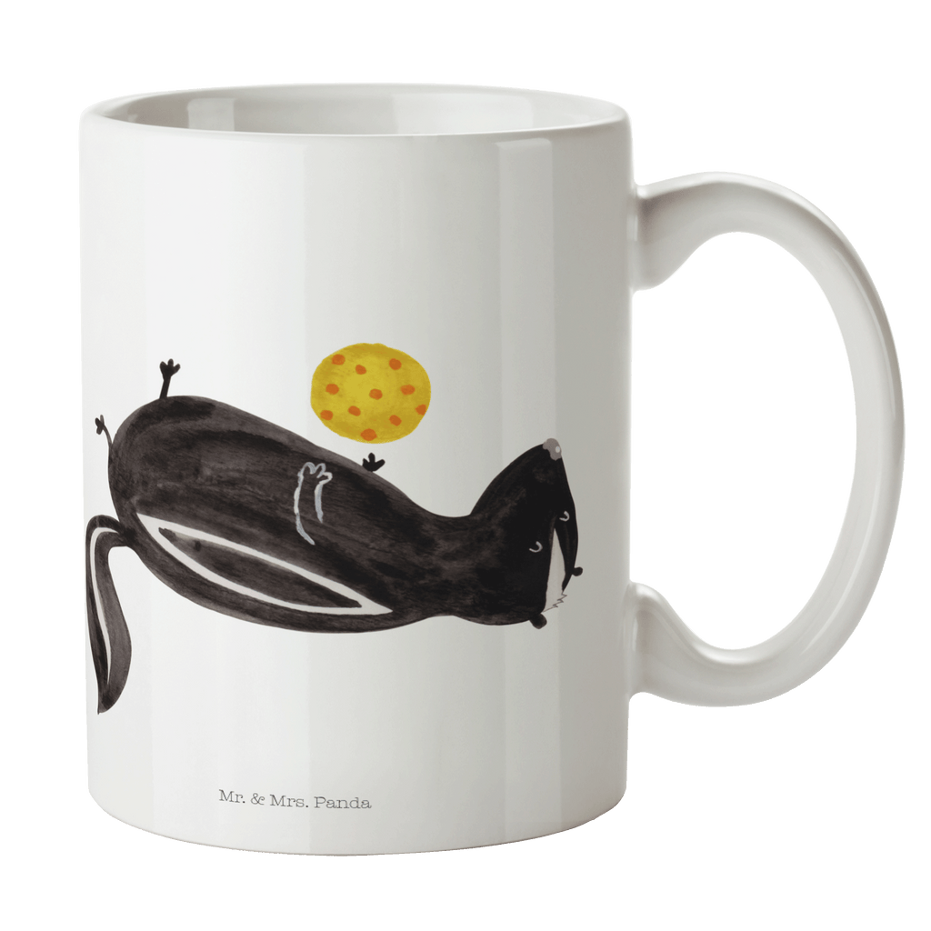 Tasse Stinktier Ball Stinktier, Skunk, Wildtier, Raubtier, Stinker, Stinki, verspielt, Weisheit,  Becher, Kaffeetasse, Kaffeebecher, Tee, Frühstück, Büro  Stinktier, Skunk