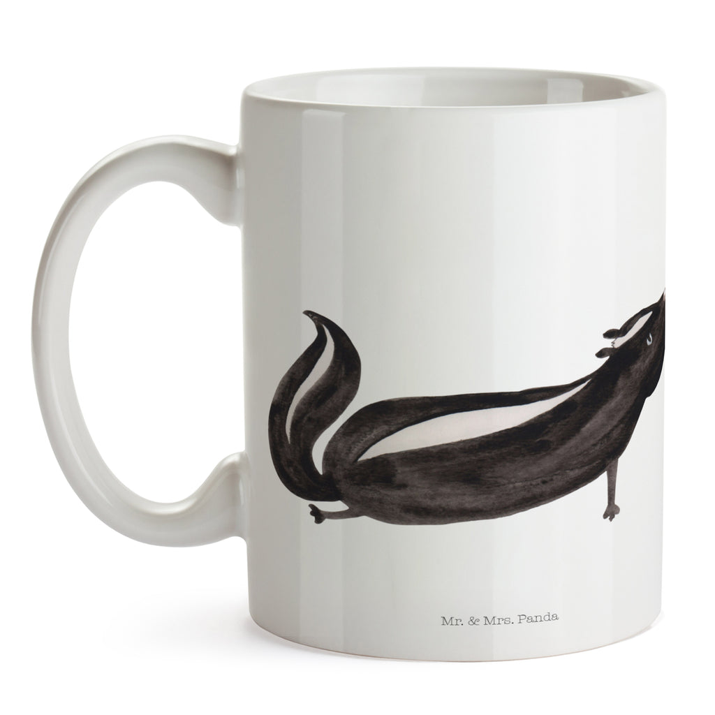 Tasse Stinktier Yoga Stinktier, Skunk, Wildtier, Raubtier, Stinker, Stinki, Yoga, Namaste, Lebe, Liebe, Lache Becher, Kaffeetasse, Kaffeebecher, Tee, Frühstück, Büro  Stinktier, Skunk