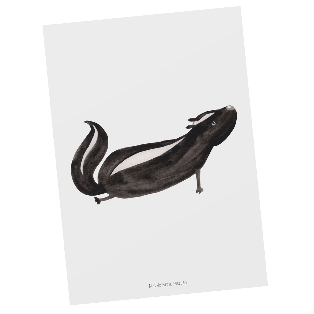 Postkarte Stinktier Yoga Geschenkkarte, Grußkarte, Karte, Einladung, Ansichtskarte, Geburtstagskarte, Einladungskarte, Stinktier, Skunk, Wildtier, Raubtier, Stinker, Stinki, Yoga, Namaste, Lebe, Liebe, Lache