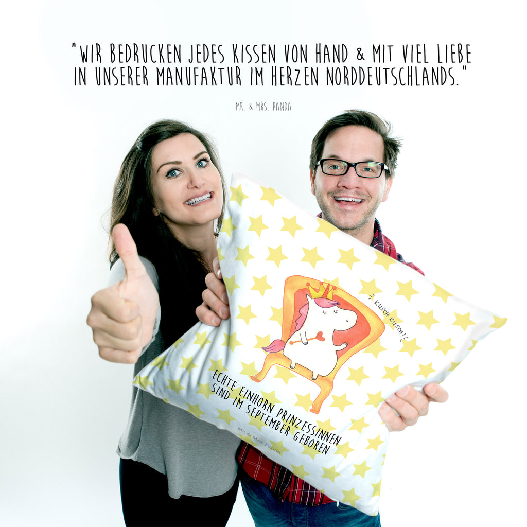 40x40 Kissen Einhorn Prinzessin September Kissenhülle, Kopfkissen, Sofakissen, Dekokissen, Motivkissen, Einhorn, Einhörner, Einhorn Deko, Pegasus, Unicorn, Geburtstag, Prinzessin, Geburtstagsgeschenk, Geschenk, Monat