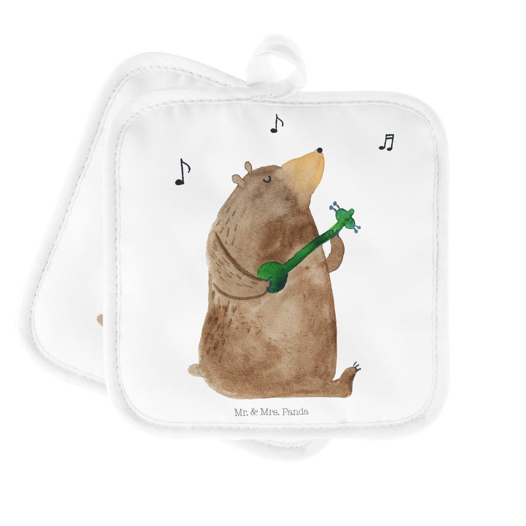 2er Set Topflappen  Bär Gitarre Topflappen, Topfuntersetzer, Ofenhandschuh, Topflappen Set, Topflappen lustig, Topflappen mit Spruch, Bär, Teddy, Teddybär