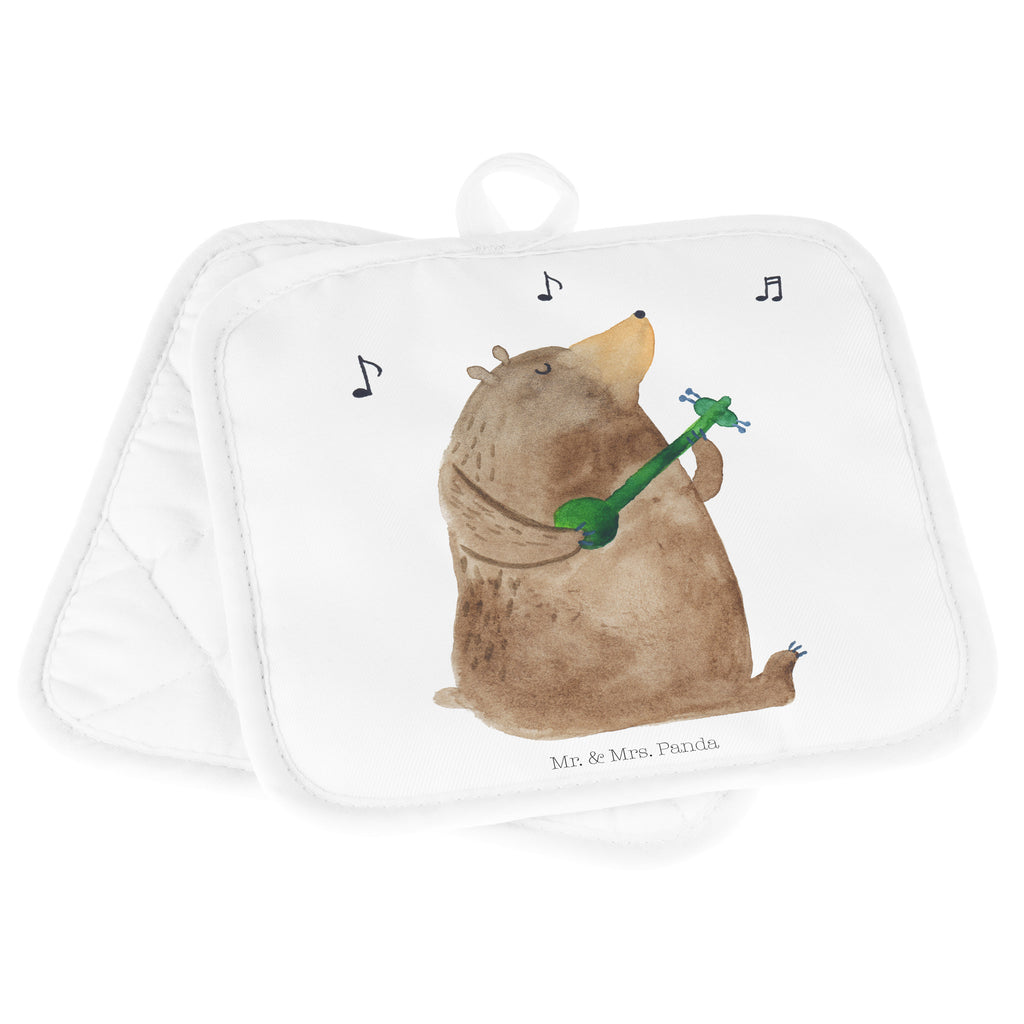 2er Set Topflappen  Bär Gitarre Topflappen, Topfuntersetzer, Ofenhandschuh, Topflappen Set, Topflappen lustig, Topflappen mit Spruch, Bär, Teddy, Teddybär