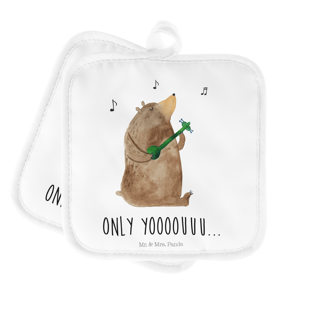 2er Set Topflappen  Bär Gitarre Topflappen, Topfuntersetzer, Ofenhandschuh, Topflappen Set, Topflappen lustig, Topflappen mit Spruch, Bär, Teddy, Teddybär