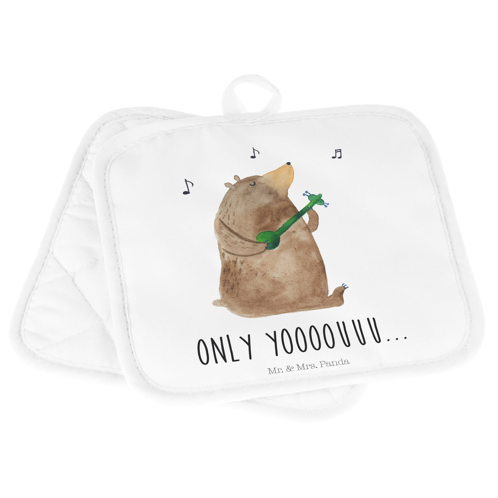 2er Set Topflappen  Bär Gitarre Topflappen, Topfuntersetzer, Ofenhandschuh, Topflappen Set, Topflappen lustig, Topflappen mit Spruch, Bär, Teddy, Teddybär