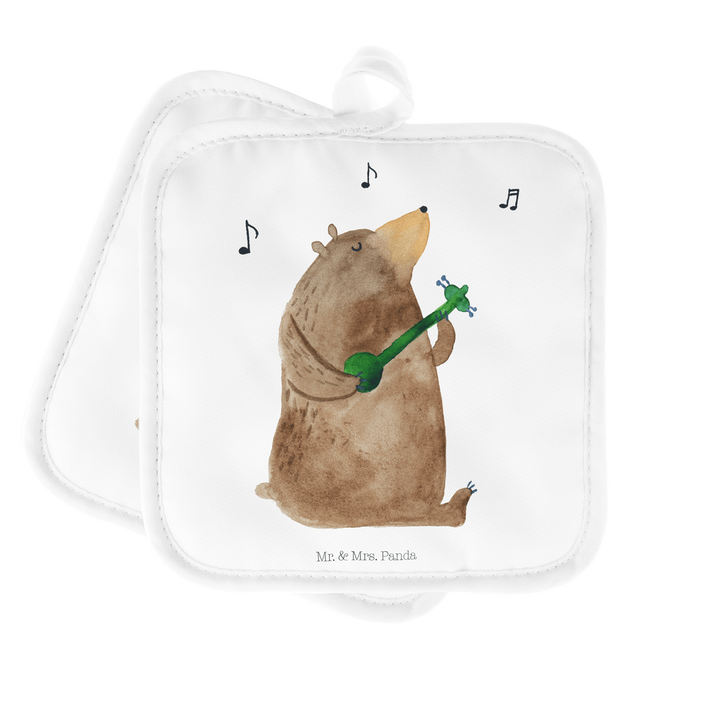 2er Set Topflappen  Bär Lied Topflappen, Topfuntersetzer, Ofenhandschuh, Topflappen Set, Topflappen lustig, Topflappen mit Spruch, Bär, Teddy, Teddybär, Bärchen, Bear, Liebeslied, Lied, Song, Valentinstag, Valentine, Geschenk, Partner, Liebe, Freundin, Frau, Herz, Spruch