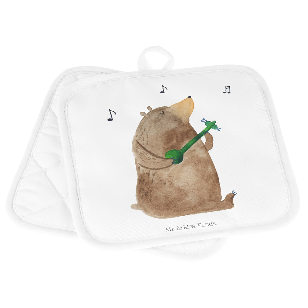 2er Set Topflappen  Bär Lied Topflappen, Topfuntersetzer, Ofenhandschuh, Topflappen Set, Topflappen lustig, Topflappen mit Spruch, Bär, Teddy, Teddybär, Bärchen, Bear, Liebeslied, Lied, Song, Valentinstag, Valentine, Geschenk, Partner, Liebe, Freundin, Frau, Herz, Spruch
