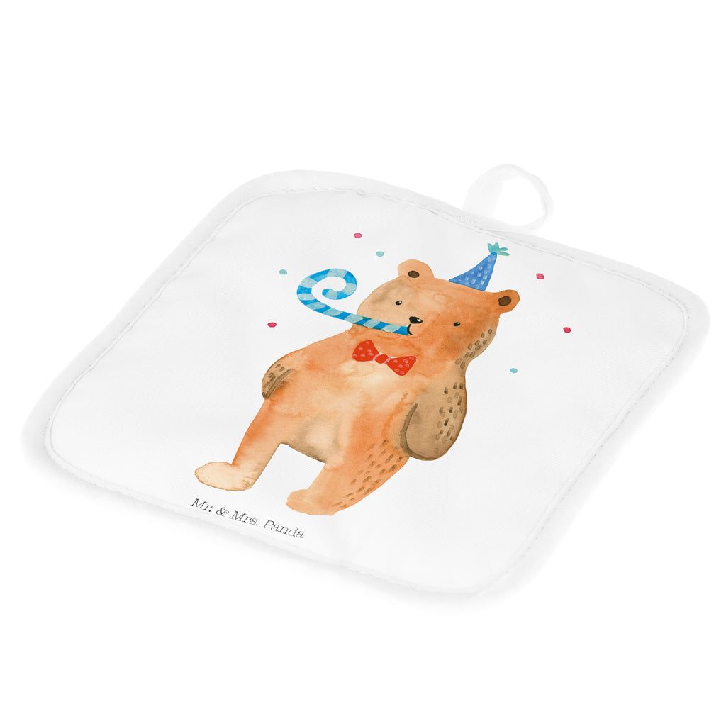 2er Set Topflappen  Birthday Bär Topflappen, Topfuntersetzer, Ofenhandschuh, Topflappen Set, Topflappen lustig, Topflappen mit Spruch, Bär, Teddy, Teddybär, Happy Birthday, Alles Gute, Glückwunsch, Geburtstag