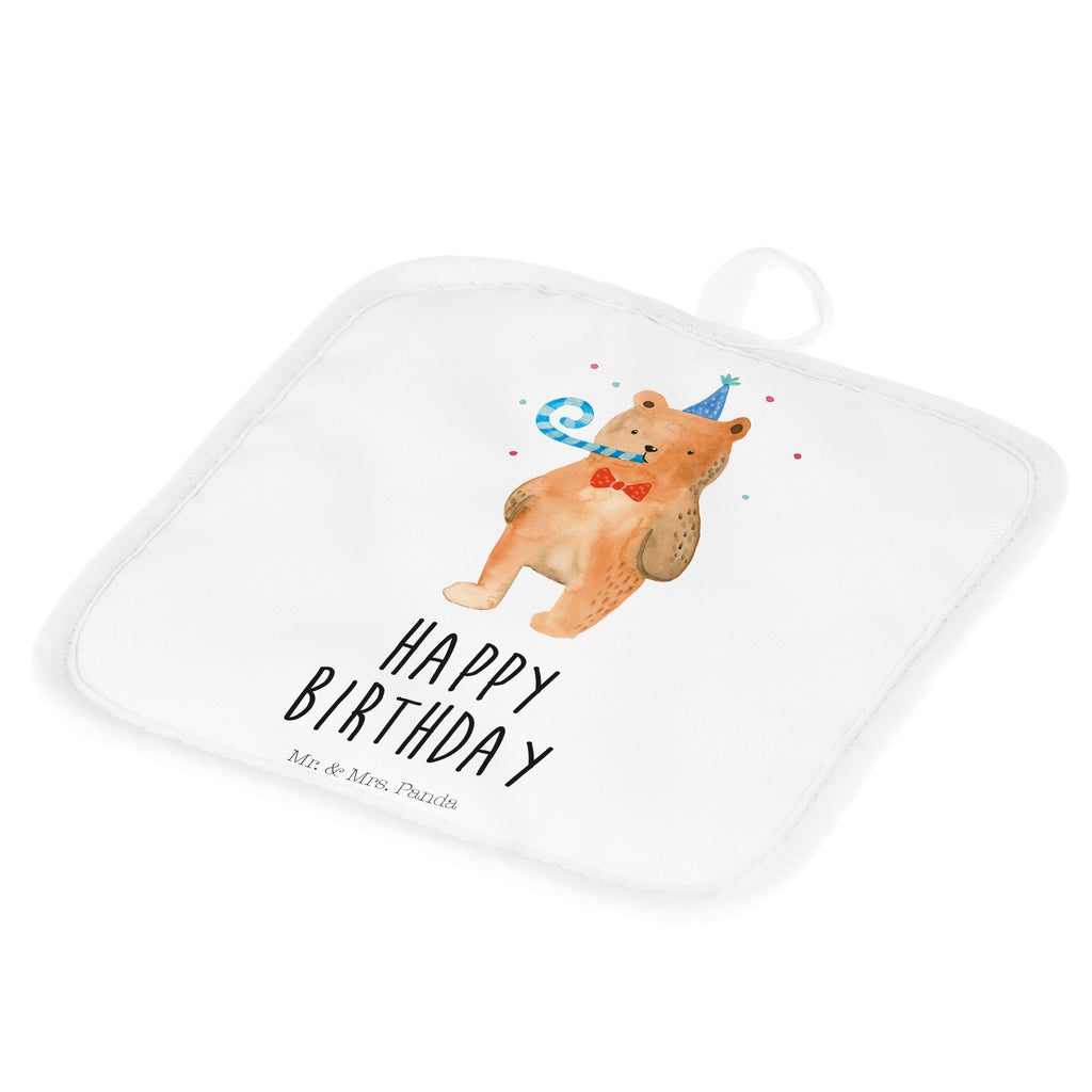 2er Set Topflappen  Birthday Bär Topflappen, Topfuntersetzer, Ofenhandschuh, Topflappen Set, Topflappen lustig, Topflappen mit Spruch, Bär, Teddy, Teddybär, Happy Birthday, Alles Gute, Glückwunsch, Geburtstag