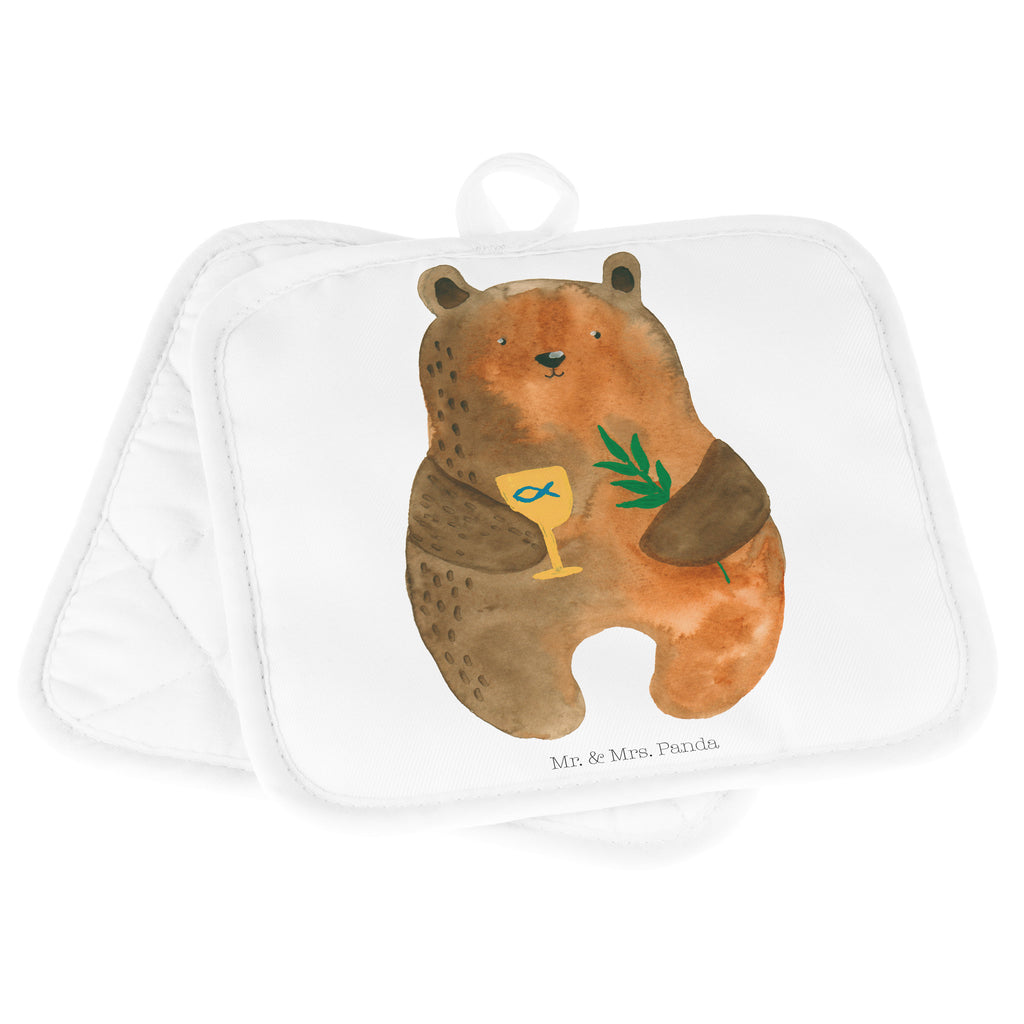2er Set Topflappen  Konfirmation-Bär Topflappen, Topfuntersetzer, Ofenhandschuh, Topflappen Set, Topflappen lustig, Topflappen mit Spruch, Bär, Teddy, Teddybär, Konfirmation, Kirche, evangelisch, Gottesdienst