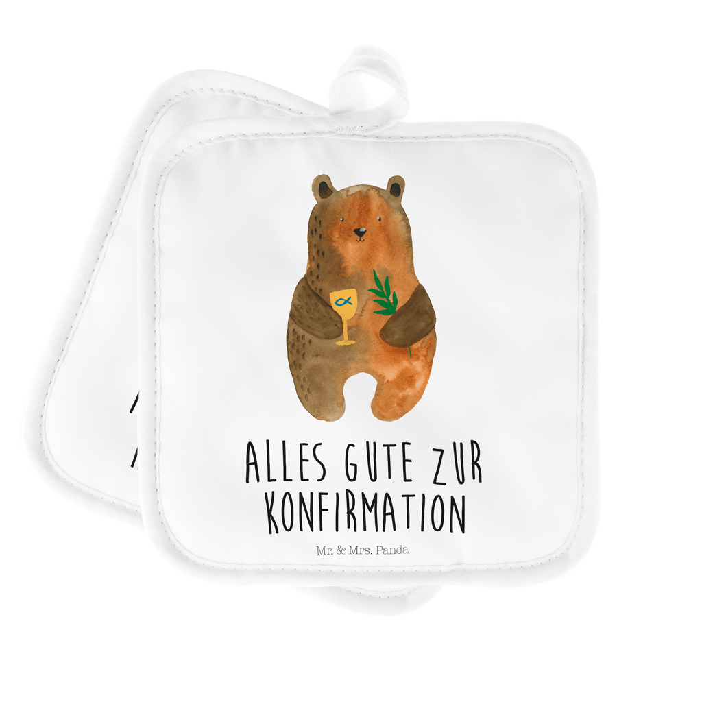 2er Set Topflappen  Konfirmation-Bär Topflappen, Topfuntersetzer, Ofenhandschuh, Topflappen Set, Topflappen lustig, Topflappen mit Spruch, Bär, Teddy, Teddybär, Konfirmation, Kirche, evangelisch, Gottesdienst