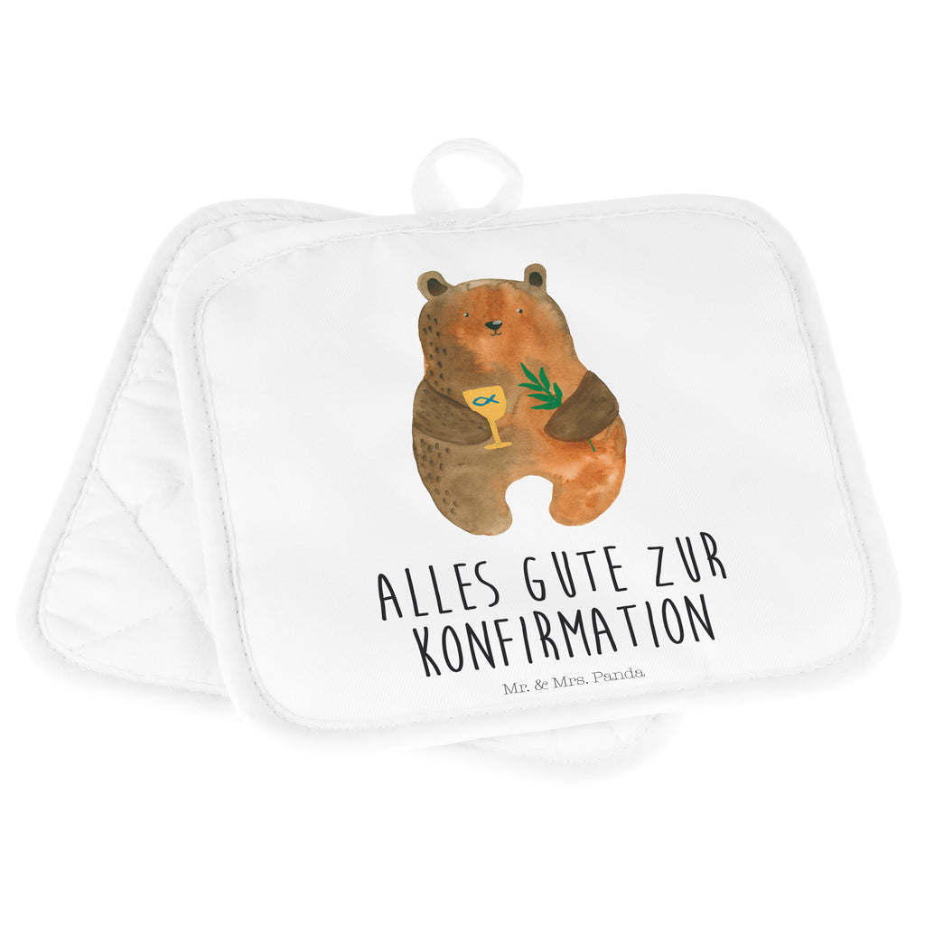 2er Set Topflappen  Konfirmation-Bär Topflappen, Topfuntersetzer, Ofenhandschuh, Topflappen Set, Topflappen lustig, Topflappen mit Spruch, Bär, Teddy, Teddybär, Konfirmation, Kirche, evangelisch, Gottesdienst