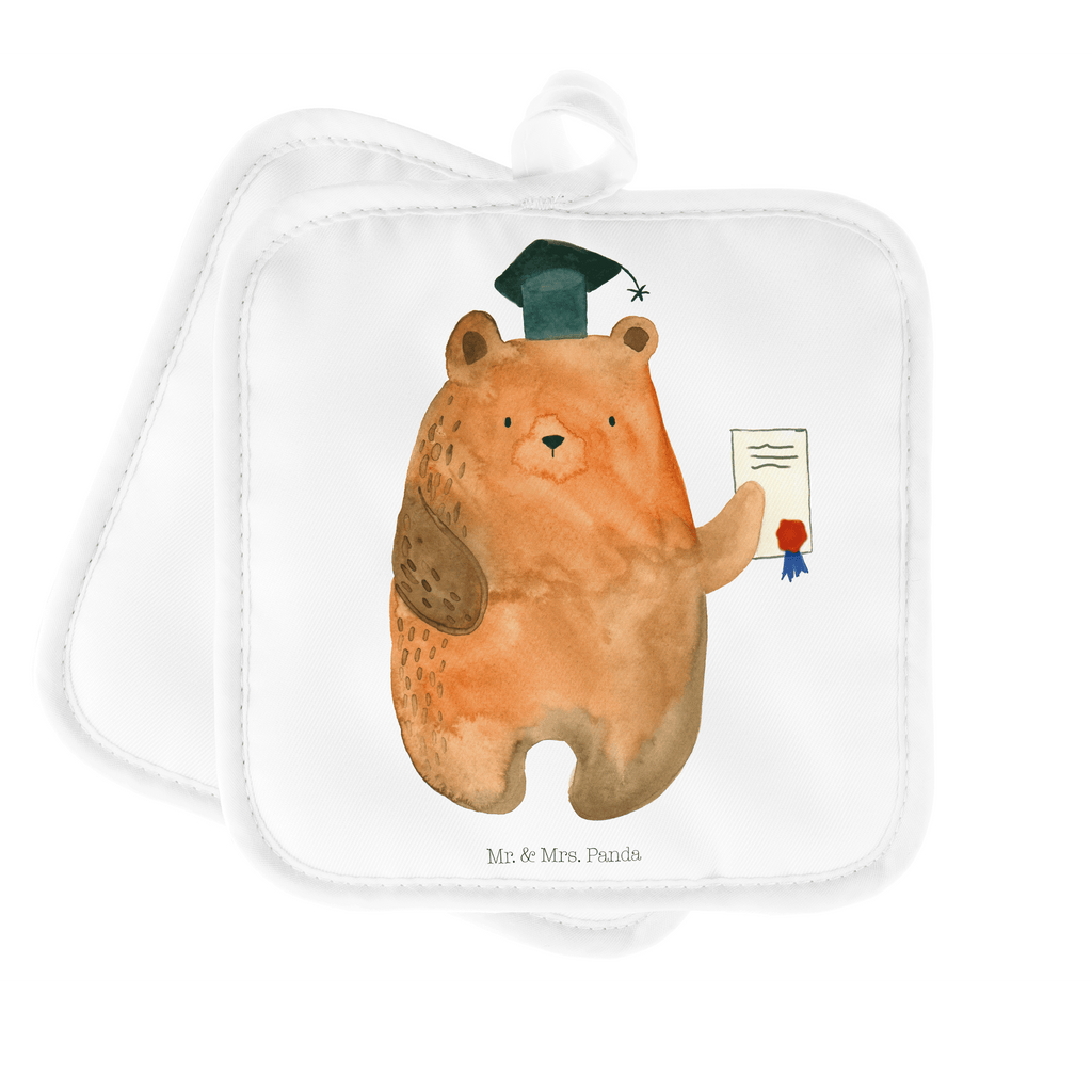 2er Set Topflappen  Prüfungsbär Topflappen, Topfuntersetzer, Ofenhandschuh, Topflappen Set, Topflappen lustig, Topflappen mit Spruch, Bär, Teddy, Teddybär, Abitur, Prüfungen, Prüfung bestanden, Abschluss, Zeugnis, Abschlusszeugnis