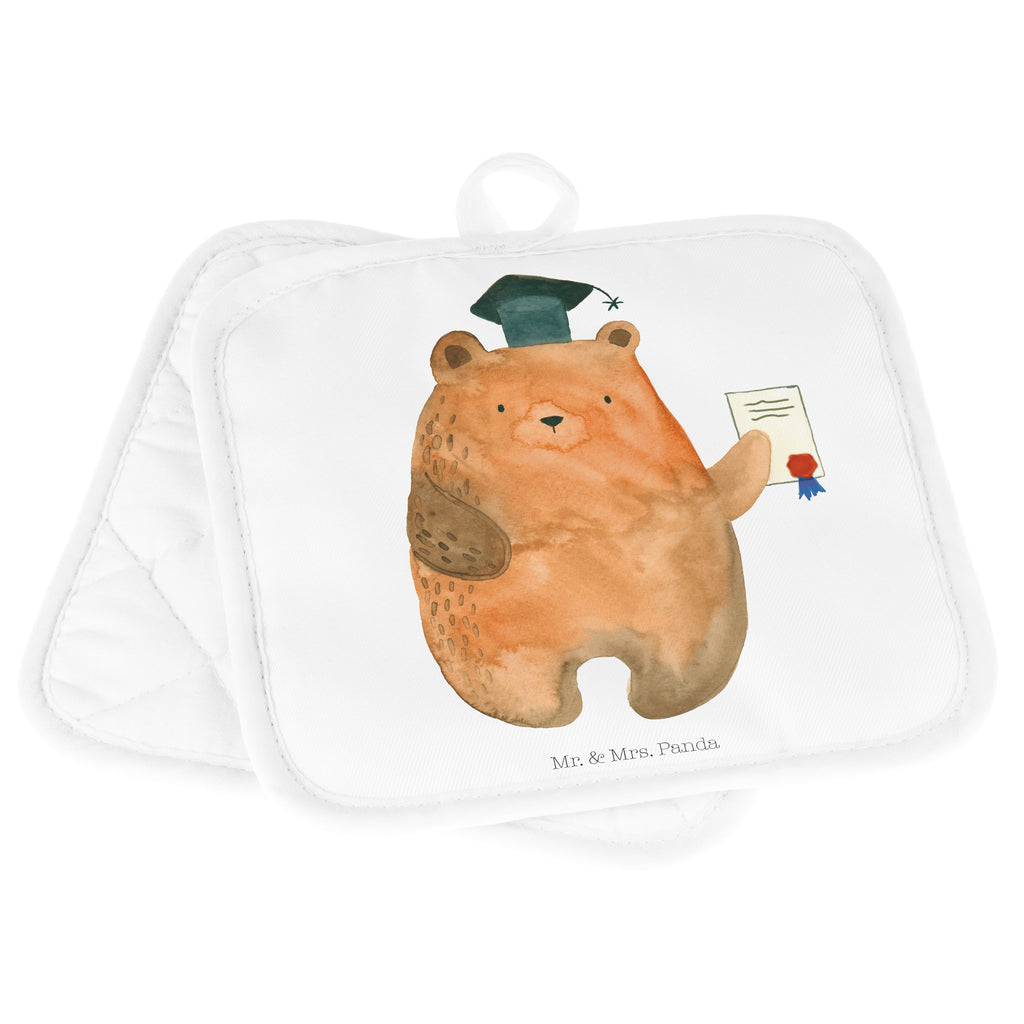 2er Set Topflappen  Prüfungsbär Topflappen, Topfuntersetzer, Ofenhandschuh, Topflappen Set, Topflappen lustig, Topflappen mit Spruch, Bär, Teddy, Teddybär, Abitur, Prüfungen, Prüfung bestanden, Abschluss, Zeugnis, Abschlusszeugnis
