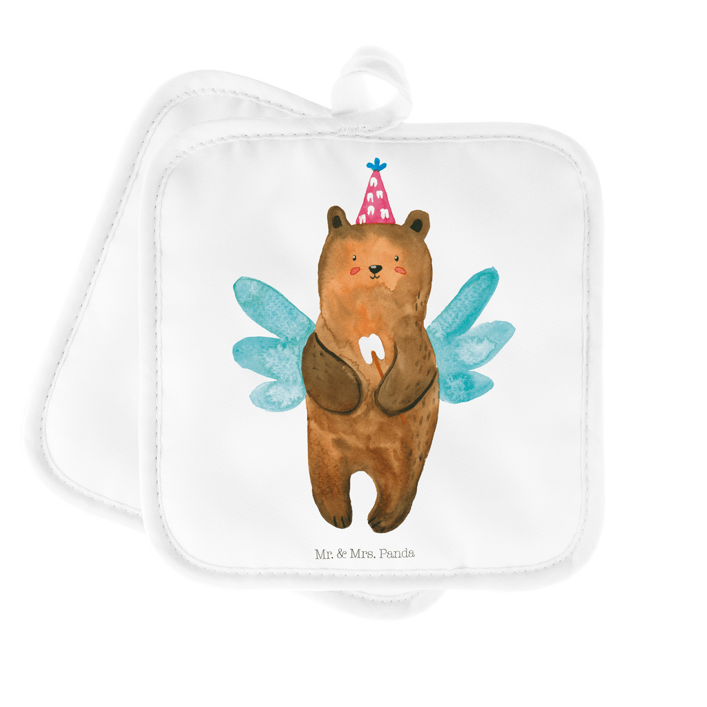 2er Set Topflappen  Zahnfee Bär Topflappen, Topfuntersetzer, Ofenhandschuh, Topflappen Set, Topflappen lustig, Topflappen mit Spruch, Bär, Teddy, Teddybär, Zahnfee, Fee, Milchzahn, Erster Zahn