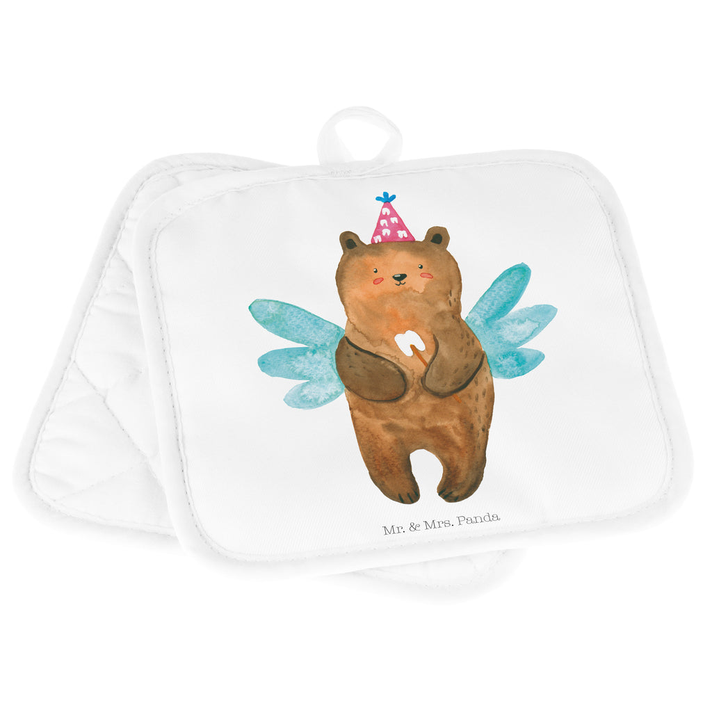 2er Set Topflappen  Zahnfee Bär Topflappen, Topfuntersetzer, Ofenhandschuh, Topflappen Set, Topflappen lustig, Topflappen mit Spruch, Bär, Teddy, Teddybär, Zahnfee, Fee, Milchzahn, Erster Zahn