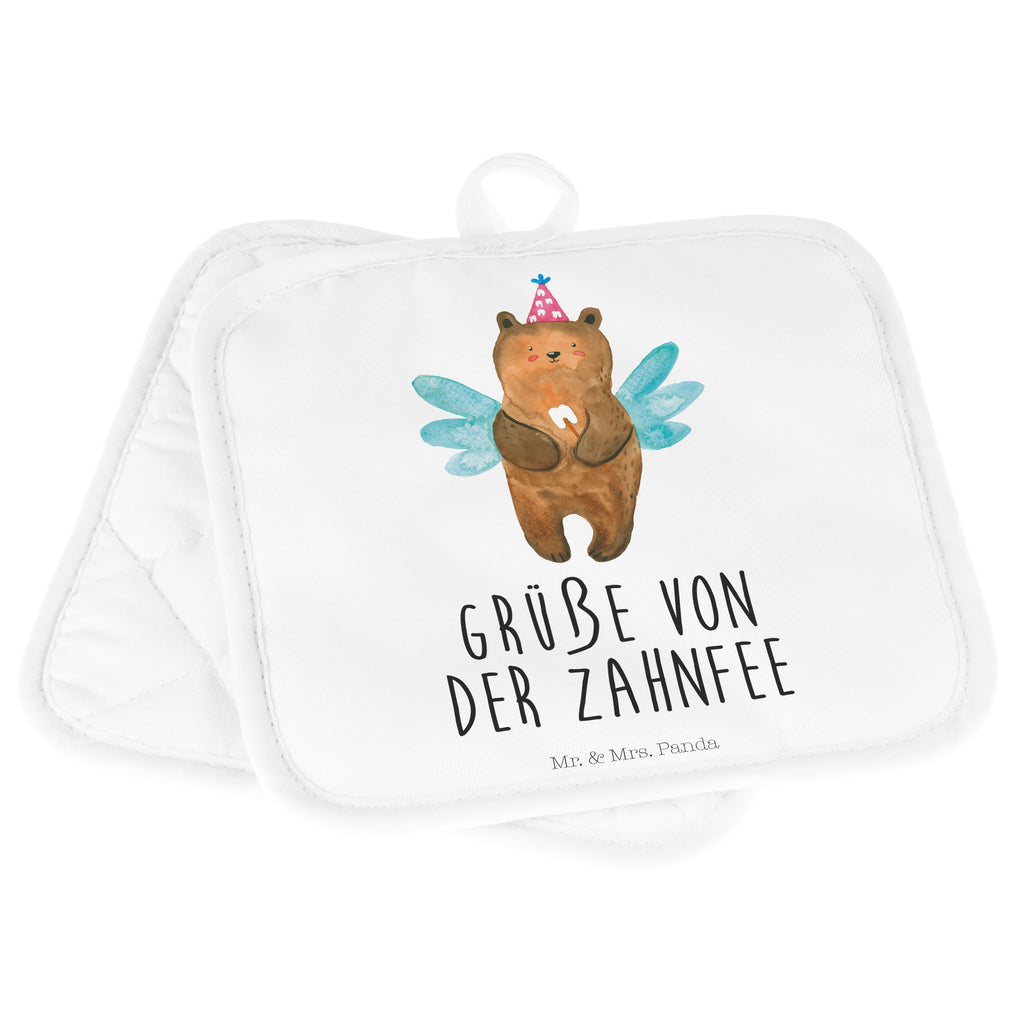 2er Set Topflappen  Zahnfee Bär Topflappen, Topfuntersetzer, Ofenhandschuh, Topflappen Set, Topflappen lustig, Topflappen mit Spruch, Bär, Teddy, Teddybär, Zahnfee, Fee, Milchzahn, Erster Zahn
