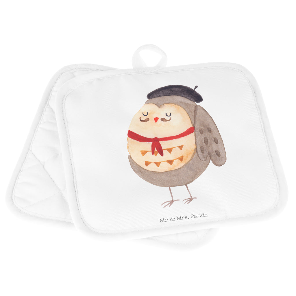 2er Set Topflappen  Eule Französisch Topflappen, Topfuntersetzer, Ofenhandschuh, Topflappen Set, Topflappen lustig, Topflappen mit Spruch, Eule, Eulen, Eule Deko, Owl, hibou, La vie est belle, das Leben ist schön, Spruch schön, Spruch Französisch, Frankreich