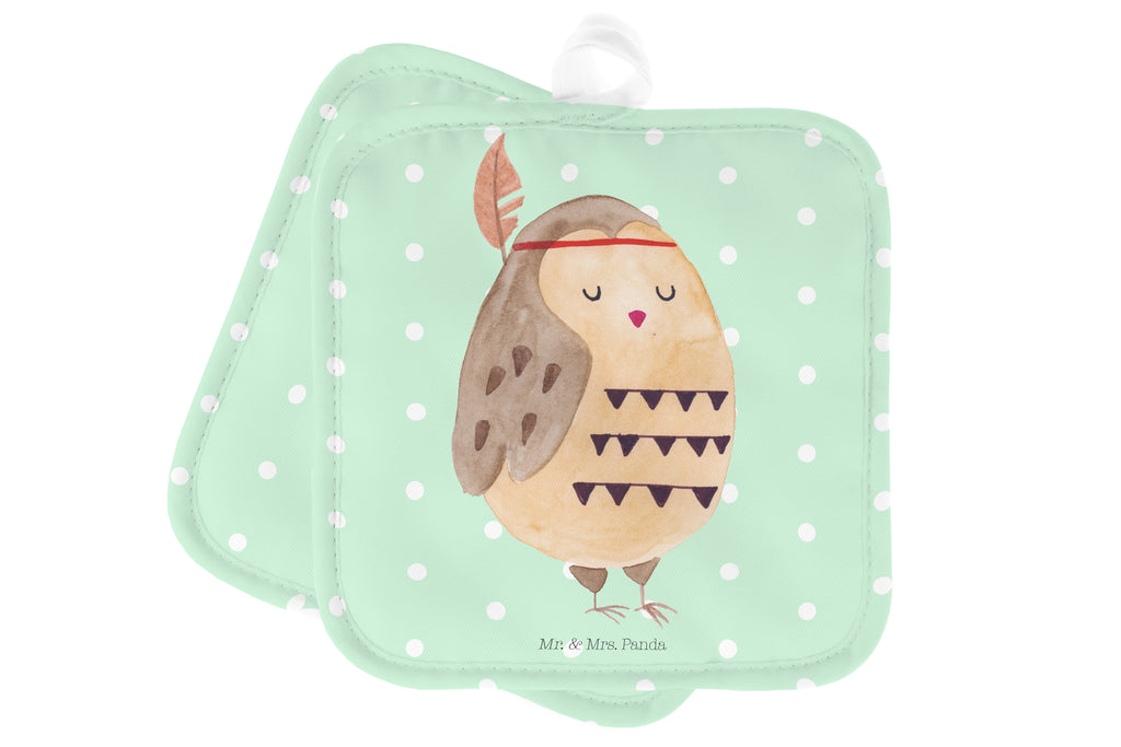 2er Set Topflappen  Eule Federschmuck Topflappen, Topfuntersetzer, Ofenhandschuh, Topflappen Set, Topflappen lustig, Topflappen mit Spruch, Eule, Eule Deko, Owl, Das Leben ist ein Abenteuer, Reisespruch, Federschmuck, Dekoration