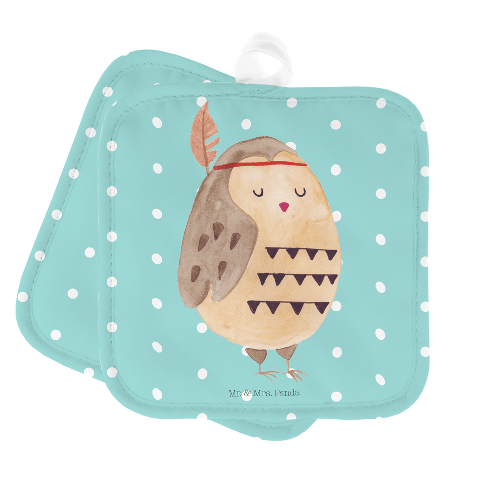 2er Set Topflappen  Eule Federschmuck Topflappen, Topfuntersetzer, Ofenhandschuh, Topflappen Set, Topflappen lustig, Topflappen mit Spruch, Eule, Eule Deko, Owl, Das Leben ist ein Abenteuer, Reisespruch, Federschmuck, Dekoration